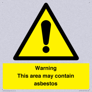 Warning This area may contain asbestos